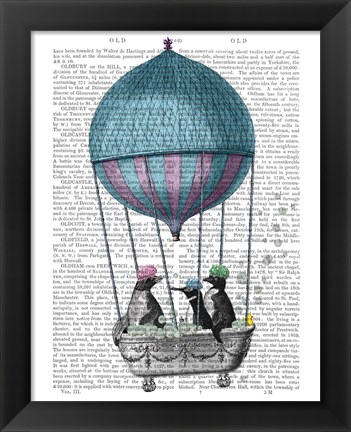 Framed Penguins in Balloon Bath Book Print Print