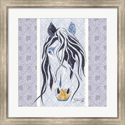 Framed Bluestar the Horse Print