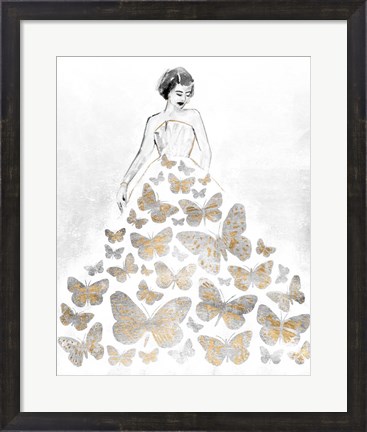 Framed Fluttering Gown II Print