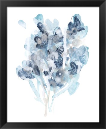 Framed Bluescale Flora I Print