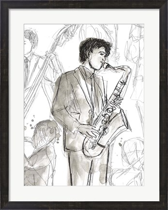 Framed Jazz Sketchbook I Print