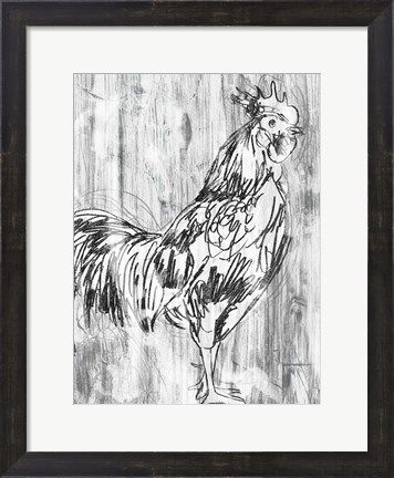 Framed Barnwood Flock III Print