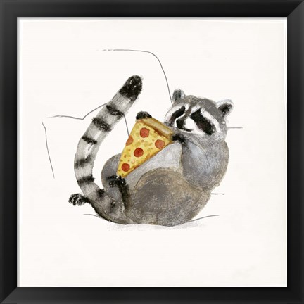 Framed Rascally Raccoon II Print