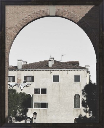Framed Venetian Facade Photos III Print