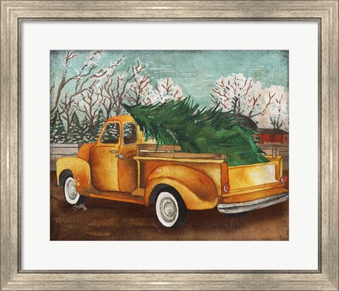 Framed Yellow Truck and Tree III Print