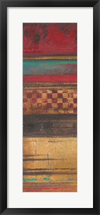 Framed Red Eclectic I Print