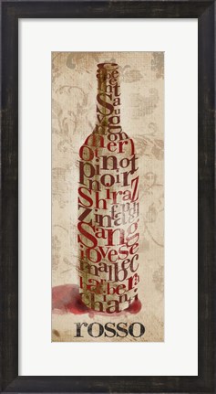 Framed Type of Wine I Print
