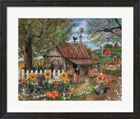 Framed Bountiful Meadows Farm Print