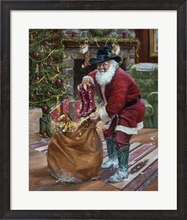 Framed New Boots for Christmas Print