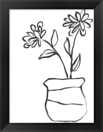 Framed Budding Vase II Print