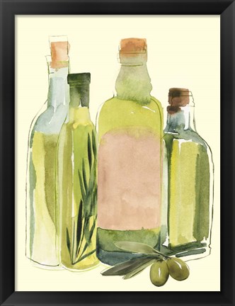 Framed Olive Oil Set II Print