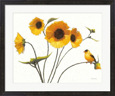 Framed Sunny Flowers IV Light Print