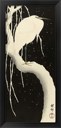 Framed Snowy Egret, 1925-1936 Print