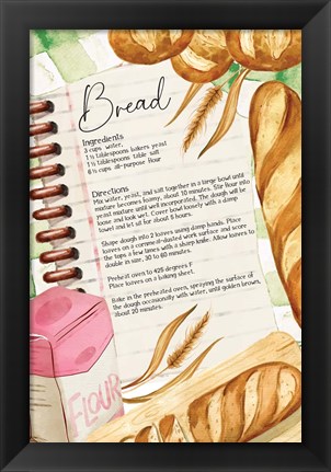 Framed Bread Recipe Print