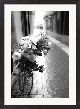 Framed Flower Bike Print