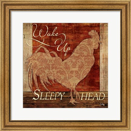 Framed Wake Up Sleepy Head Print