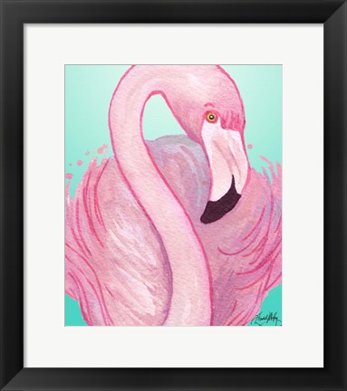 Framed Flamingo Portrait Print
