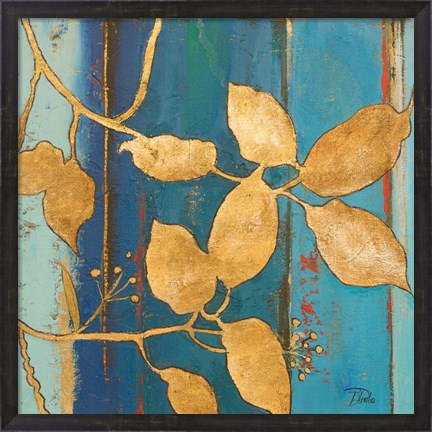 Framed Golden Blue II Print