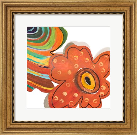 Framed Collage Flowers III Print