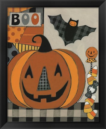 Framed Boo Jack O&#39;lantern Print
