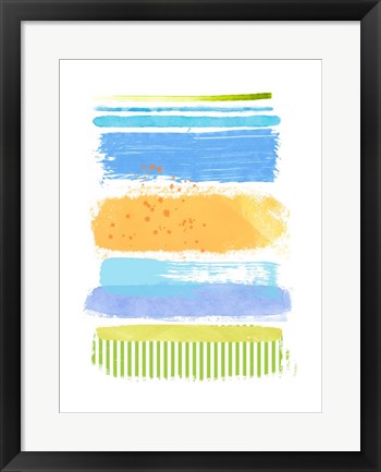 Framed Beach Stripes No. 1 Print