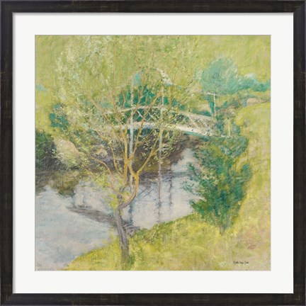 Framed John Henry Twachtman - The White Bridge Print