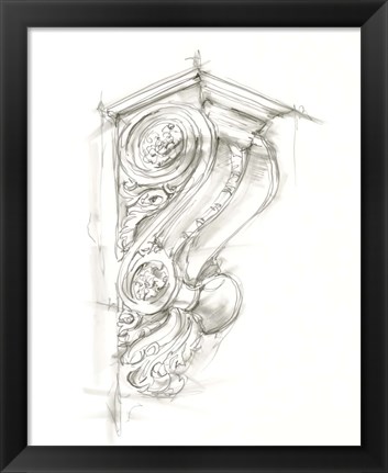 Framed Corbel Sketch I Print