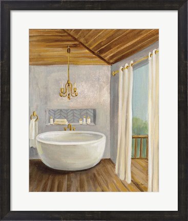 Framed Attic Bathroom II Print