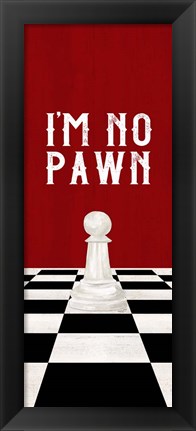 Framed Rather be Playing Chess Red Panel III-No Pawn Print