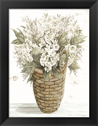 Framed Hydrangea Basket Print
