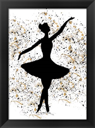 Framed Ballerina Silhouette II Print
