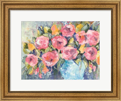 Framed Cheerful Bouquet Print