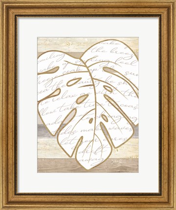 Framed Coastal Leaf I Print