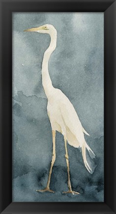 Framed Simple Egret I Print
