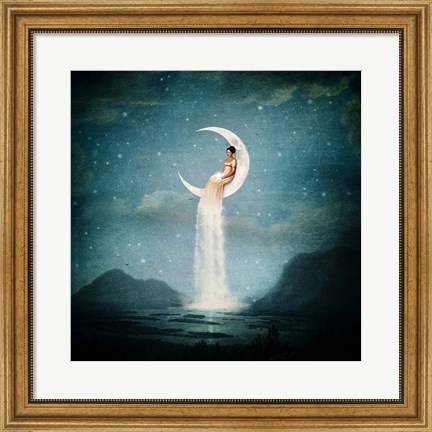 Framed Moon River Lady Print
