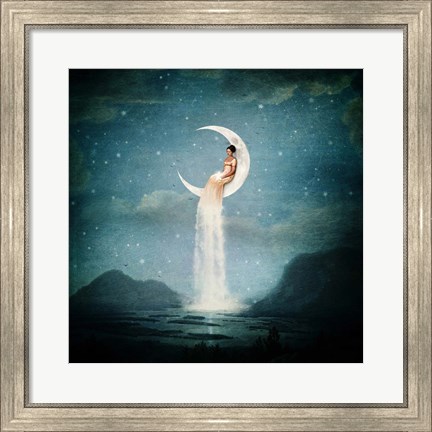 Framed Moon River Lady Print