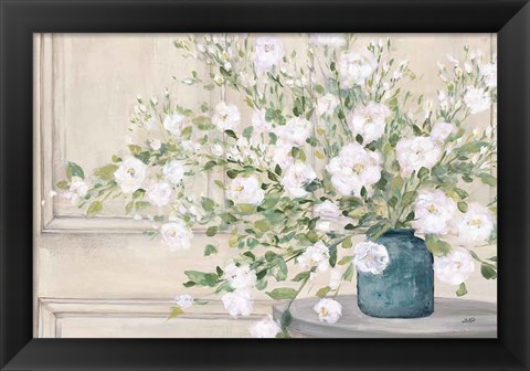 Framed White Bouquet Print