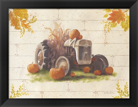 Framed Harvest Tractor Print