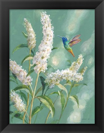 Framed Hummingbird Spring II Print