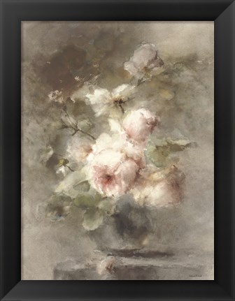 Framed Old World Rose Bouquet Print