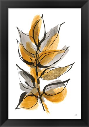 Framed Amber Leaves I Print