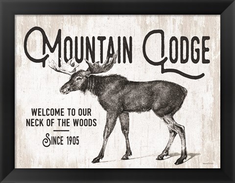 Framed Mountain Lodge Print