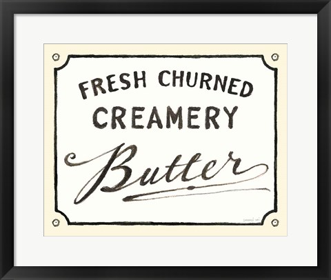 Framed Creamery Butter Print
