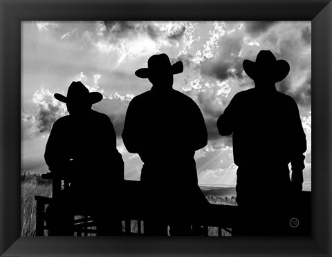 Framed Three Cowboys Print