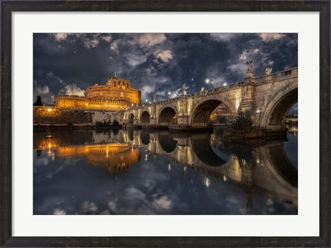 Framed Arches and Clouds Print