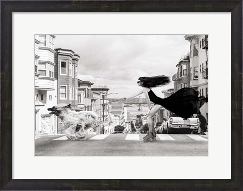 Framed Skating in San Francisco Print