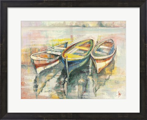Framed Barche all&#39;ormeggio Print