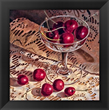 Framed Cherry Champagne Print