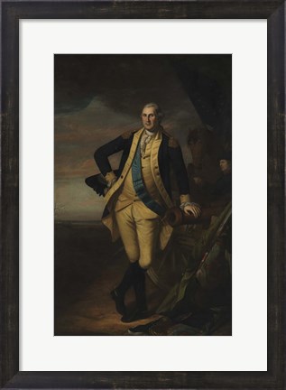 Framed George Washington after the Battle of Princeton Print