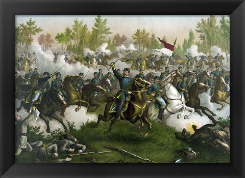 Framed Battle of Cedar Creek, circa 1864 Print